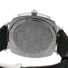 Stainless Steel Calfskin 35mm Grip Quartz Watch Black