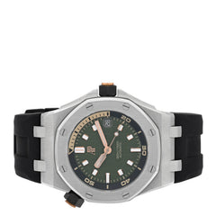 Stainless Steel Rubber 42mm Royal Oak Offshore Diver Automatic Watch Green 15720ST.OO.A052CA.01