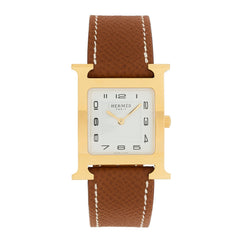 Stainless Steel Epsom 26mm Heure H Hour Quartz Watch Gold
