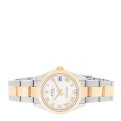 Stainless Steel 18K Yellow Gold 31mm Oyster Perpetual Datejust Watch White Roman 278273