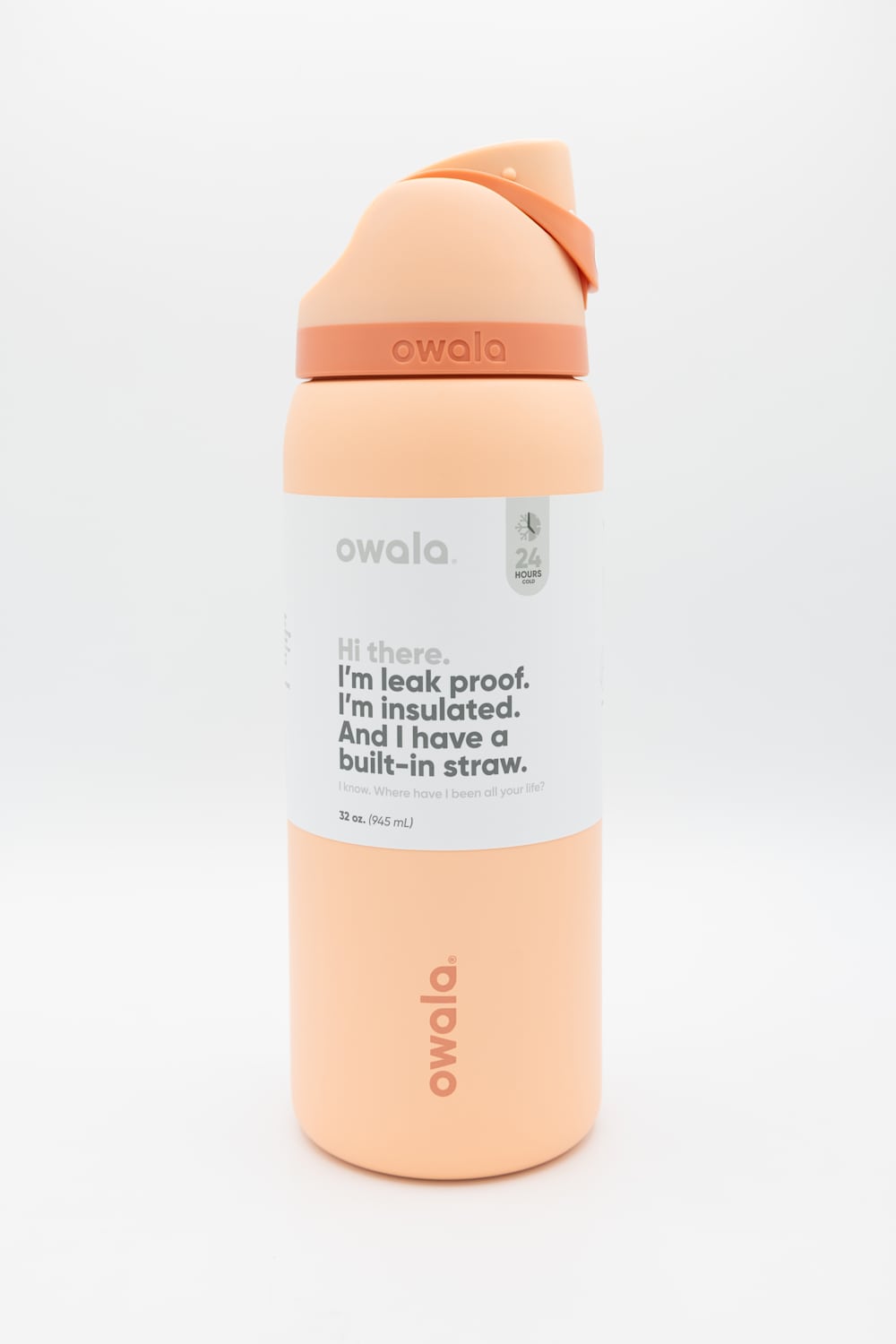 Owala FreeSip 32 oz Stainless Steel Water Bottle in Peach of Mind | C08289-PEACH OF MIND