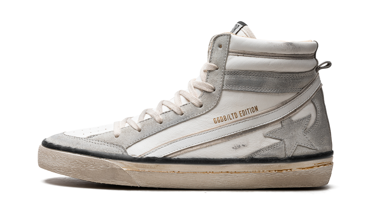 SLIDE 2 NAPPA AND SUEDE UPPER SUEDE STAR LEATHER WAVE WHITE ICE GMF00635.F005696.10276