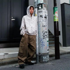 Mertra Zip-Up Hoodie Off-White Camouflage