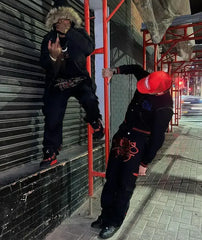 Minus Two Sequin Logo Cargo Pants Black/Black