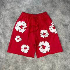 Denim Tears The Cotton Wreath Sweatshorts Red