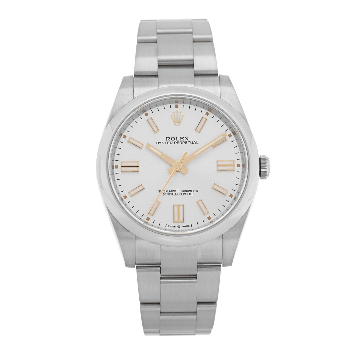 Stainless Steel 41mm Oyster Perpetual Watch Silver 124300
