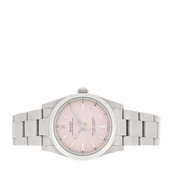 Stainless Steel 34mm Oyster Perpetual Watch Pink 124200