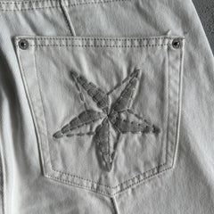 denim shorts jeans-White