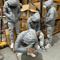 Syna Hooded Puffer Grey