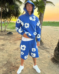 Denim Tears The Cotton Wreath Sweatshorts Blue