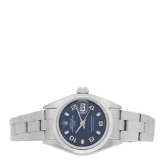 Stainless Steel 26mm Oyster Perpetual Date Watch Blue 79160