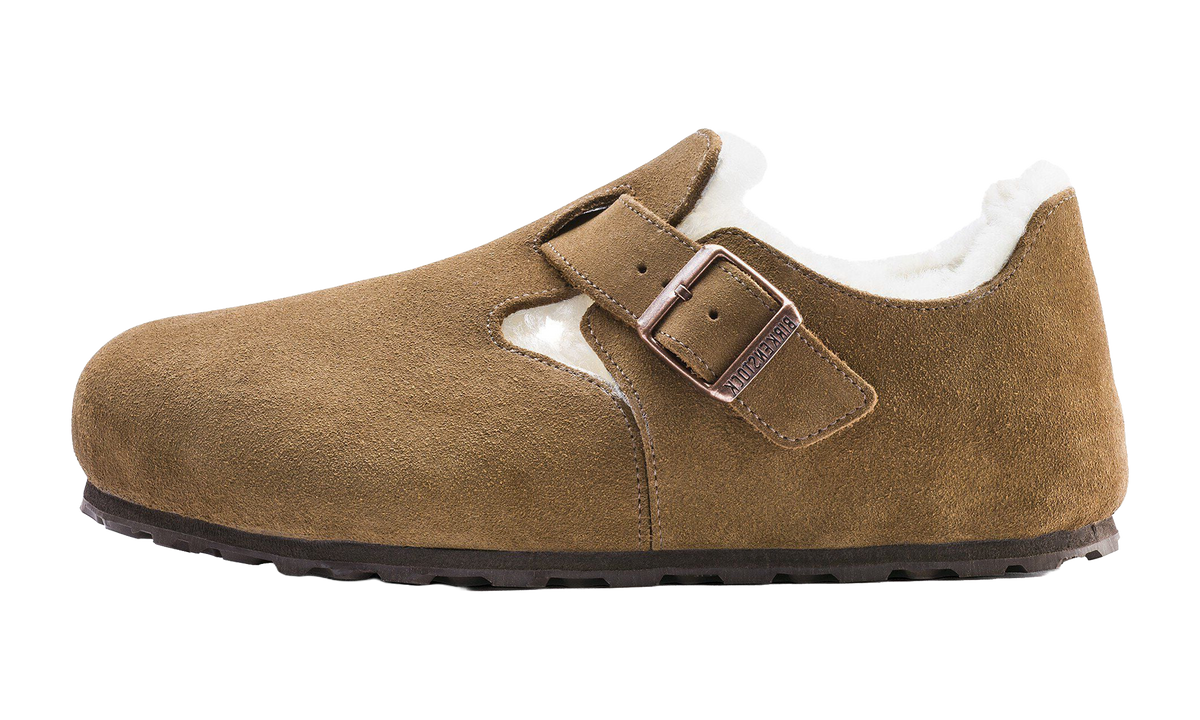 London Shearling Suede Leather Dark Tea - Narrow Width 1014963