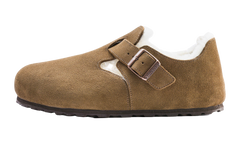 London Shearling Suede Leather Dark Tea - Narrow Width 1014963