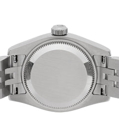 Stainless Steel 18K White Gold Diamond 26mm Oyster Perpetual Datejust Watch Black 179174