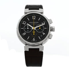 Stainless Steel Alligator 41mm Tambour Twenty Chronograph Automatic Watch Brown