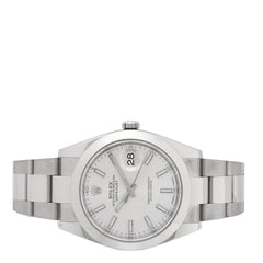 Stainless Steel 41mm Oyster Perpetual Datejust Watch Silver 126300