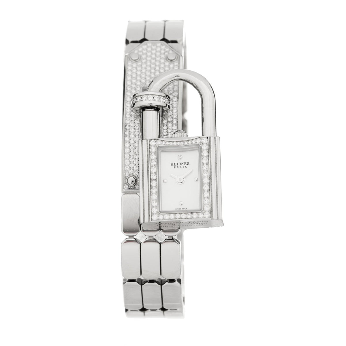 Stainless Steel Diamond Pave 16mm Kelly Quartz Watch