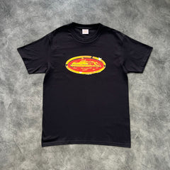 Corteiz Red Graffiti Round T-Shirt Black