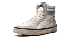 SLIDE 2 NAPPA AND SUEDE UPPER SUEDE STAR LEATHER WAVE WHITE ICE GMF00635.F005696.10276