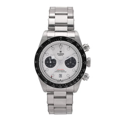 Stainless Steel 41mm Black Bay Chronograph Panda Automatic Watch White 79360N