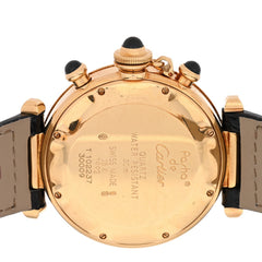 18K Yellow Gold Alligator 38mm Pasha Chronograph Quartz Watch