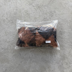 faux fur hooded jacket-brown
