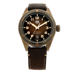 Bronze Calfskin 41mm Autavia Automatic Watch Brown WBE5191