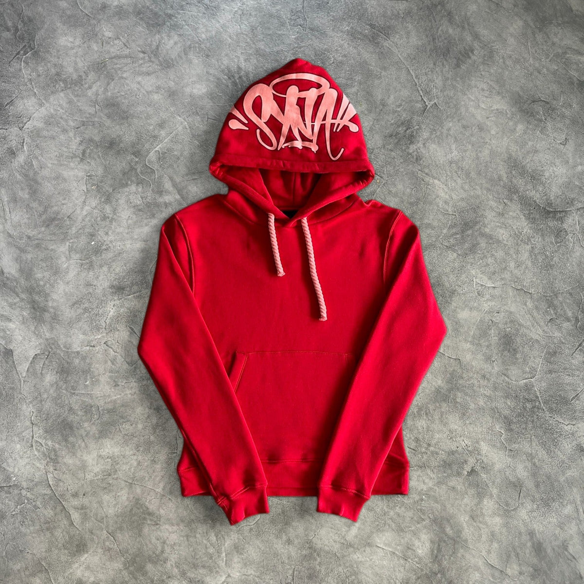 Syna Linen Hoodie Red