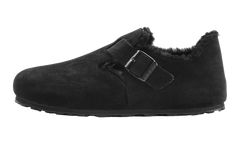 London Shearling Suede Leather Shearling Black - Narrow Width 1014961