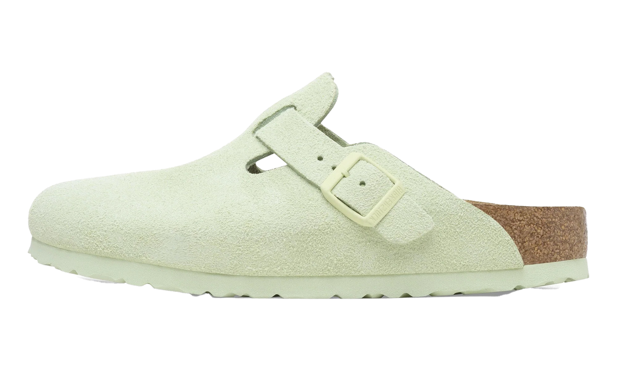Boston Soft Footbed Suede Leather Faded Lime - Narrow Fit 1027678