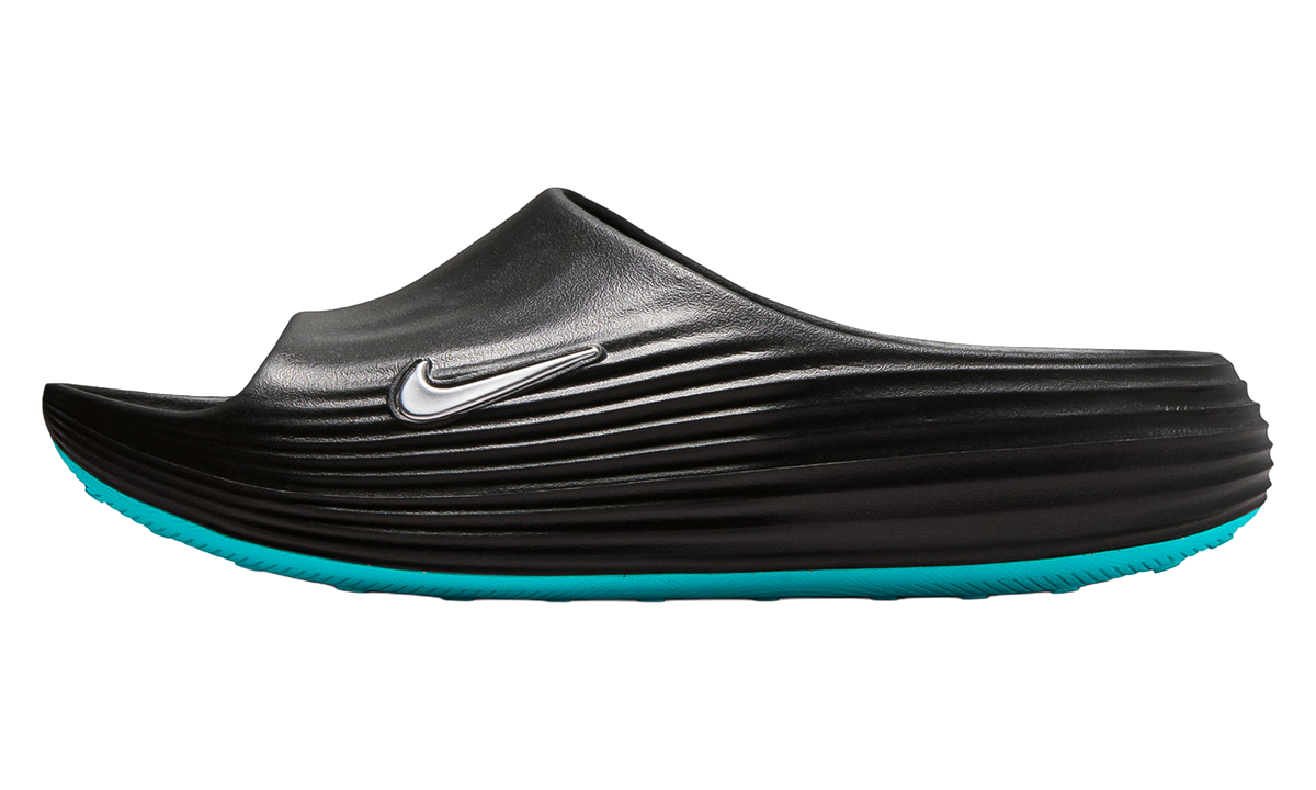 ReactX Rejuven8 Slides Black / Gamma Blue / Metallic Silver HV4479 003