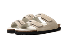 Logo Printed Slide Sandals White/Grey PMIH004F22LEA0010100