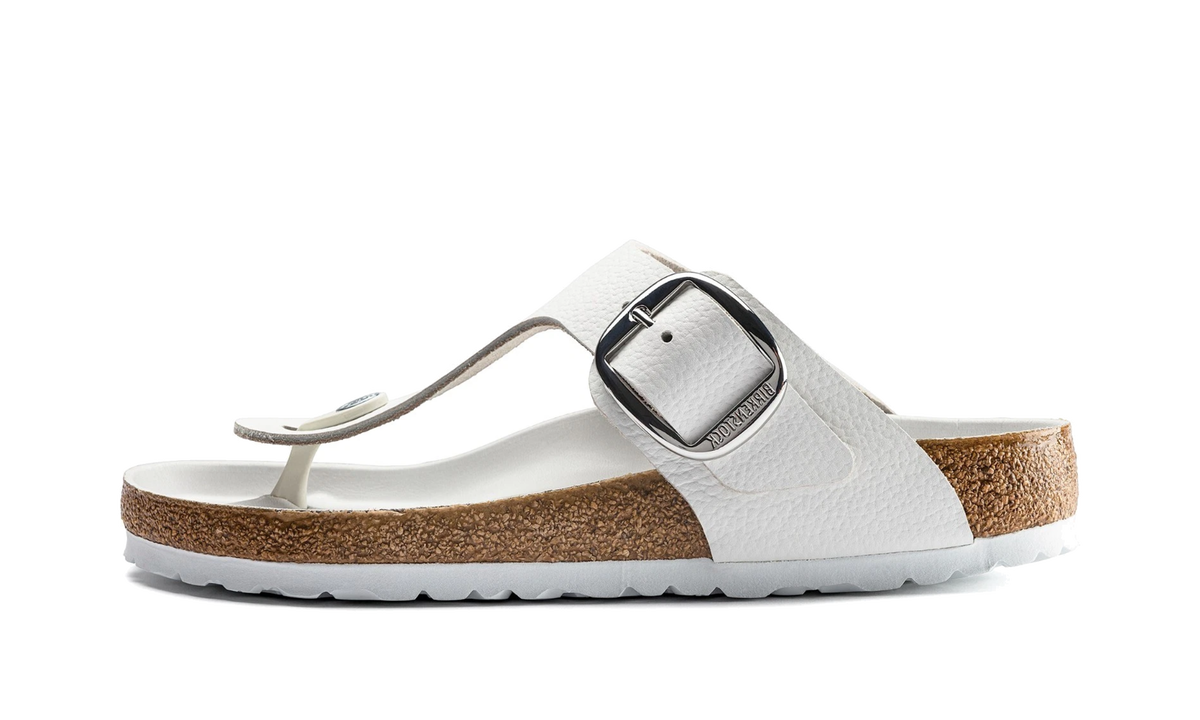 Big Buckle Sandals Natural Leather - White 1018885