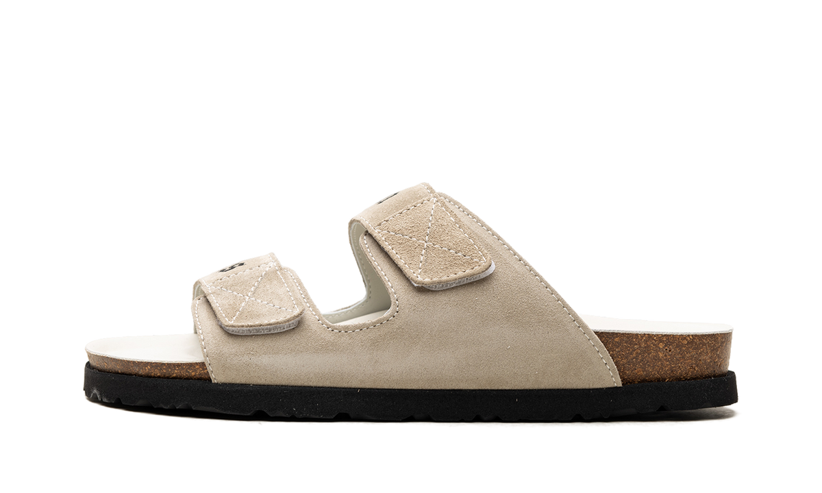 Logo Printed Slide Sandals White/Grey PMIH004F22LEA0010100