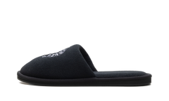 Embroidered Horseshoe Hotel Slippers Black / White CHRM1480