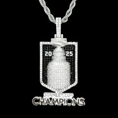 2025 Stanley Cup Official NHL Championship Pendant with 20 Rope Chain in White Gold