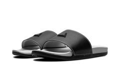 Adilette Comfort Slides Core Black Silver Metallic JQ2254