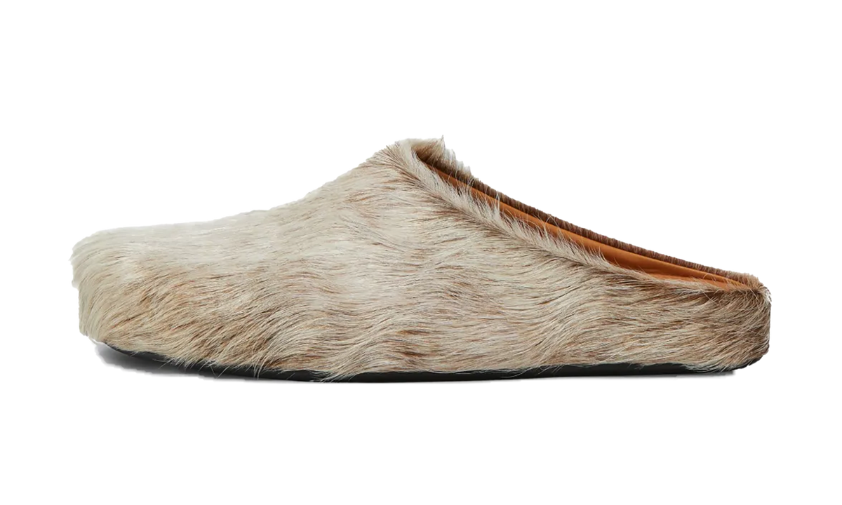 SOFT BEIGE LONG HAIR CALFSKIN FUSSBETT SLIDES Soft Beige SBMR000600P800600W20