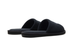 Embroidered Horseshoe Hotel Slippers Black / White CHRM1480